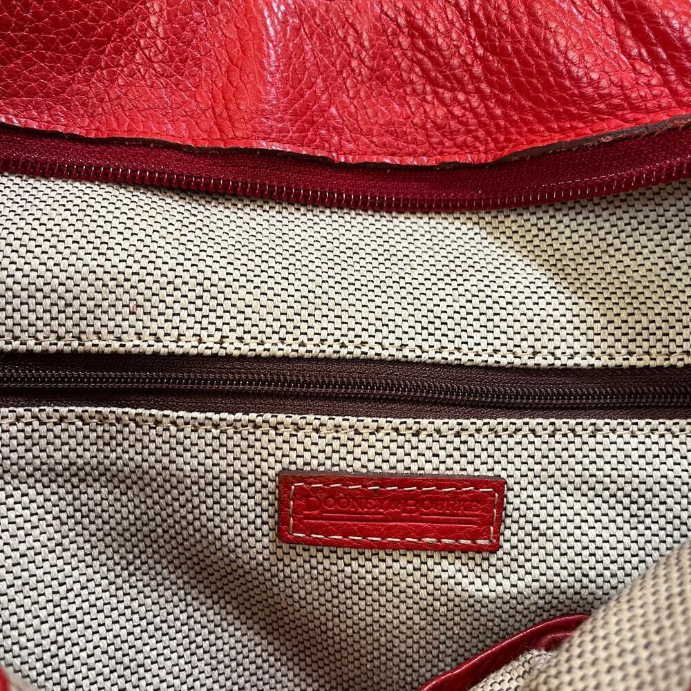 Dooney & Bourke Red Large Slouch French Leather Shoulder Bag Purse #RU776 - Picture 5 of 13